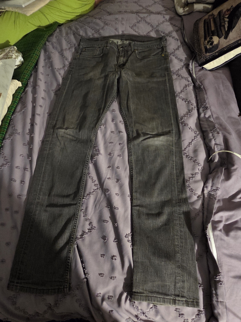 Levi's Men's Gray Straight-Leg Jeans style 513